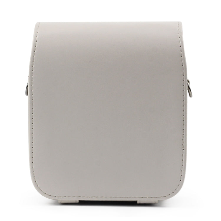 Full Body Camera PU Leather Case Bag with Strap for Fujifilm Instax Square SQ20(White)