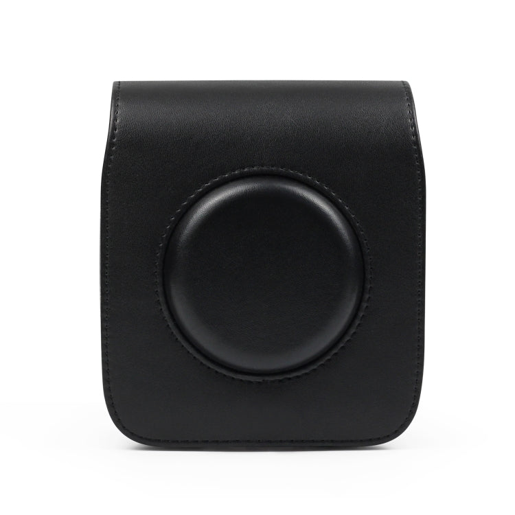 Full Body Camera PU Leather Case Bag with Strap for Fujifilm Instax Square SQ20(Black)