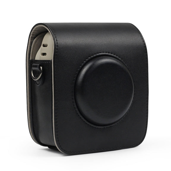 Full Body Camera PU Leather Case Bag with Strap for Fujifilm Instax Square SQ20(Black)