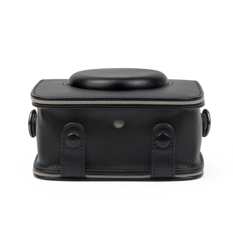 Full Body Camera PU Leather Case Bag with Strap for Fujifilm Instax Square SQ20(Black)