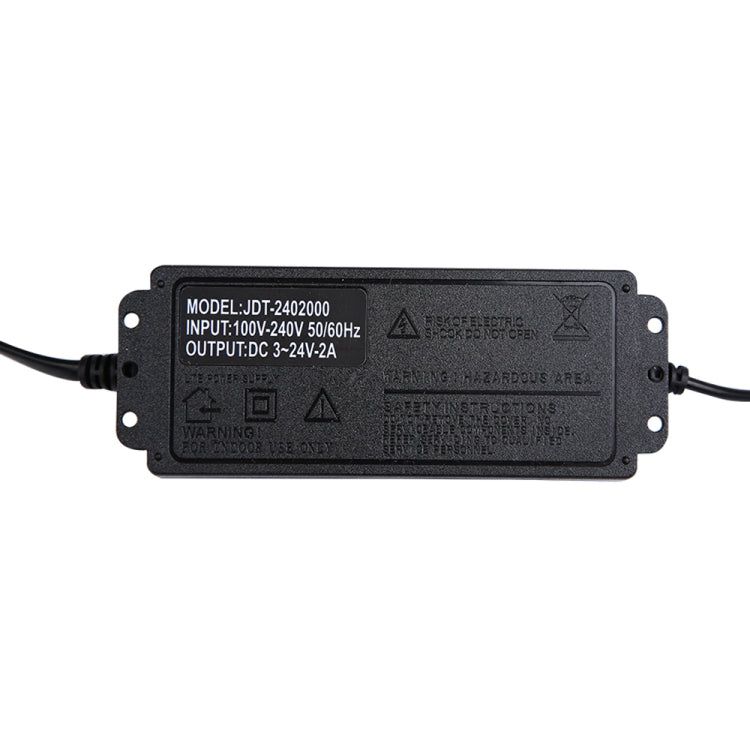 AC To DC Adjustable Voltage Power Adapter Universal Power Supply Display Screen Power Switching Charger EU, Output Voltage:9-24V-3A