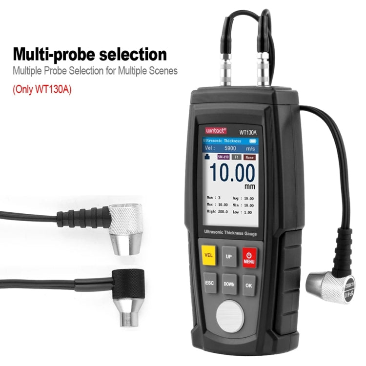 Wintact WT130A Digital Ultrasonic Thickness Gauge Meter Tester USB Charging Digital Thickness Metal Tester High Precision