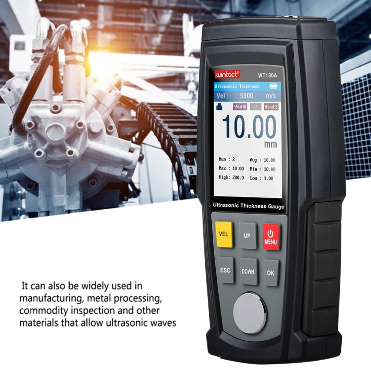 Wintact WT130A Digital Ultrasonic Thickness Gauge Meter Tester USB Charging Digital Thickness Metal Tester High Precision