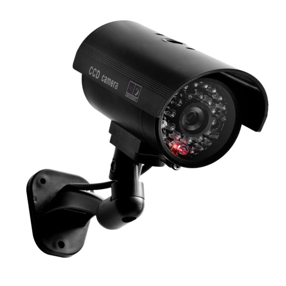 IP66 Water-resistant Dummy CCTV Camera With Flashing LED For Realistic Looking for Security Alarm(Silver)