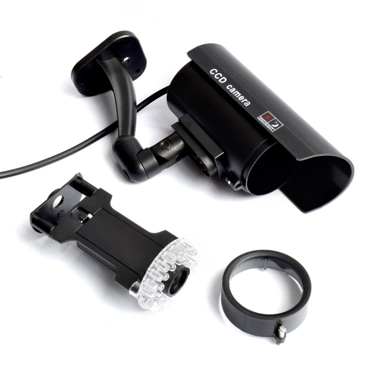 IP66 Water-resistant Dummy CCTV Camera With Flashing LED For Realistic Looking for Security Alarm(Silver)