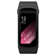 Silicone Watch Band for Samsung Gear Fit2 SM-R360, Wrist Strap Size:150-213mm(Black)