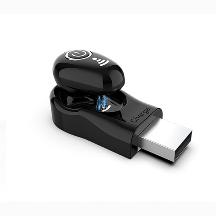 S650 Second GenerationMini Invisible Bluetooth Earphone with Microphone (Black)