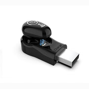 S650 Second GenerationMini Invisible Bluetooth Earphone with Microphone (Black)