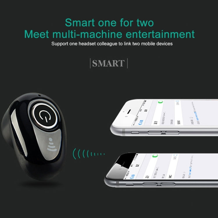 S650 Second Generation Mini Invisible Bluetooth Earphone with Microphone(White)
