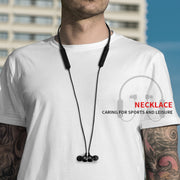 DM-22 Magnetic Bluetooth Earphone DM-22 Neckband Sport headset with Mic Wireless Handsfree Earphoness(Black)