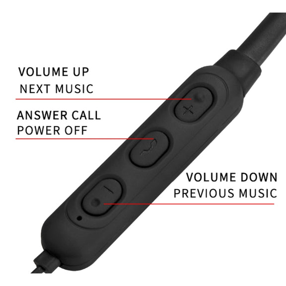 DM-22 Magnetic Bluetooth Earphone DM-22 Neckband Sport headset with Mic Wireless Handsfree Earphoness(Red)