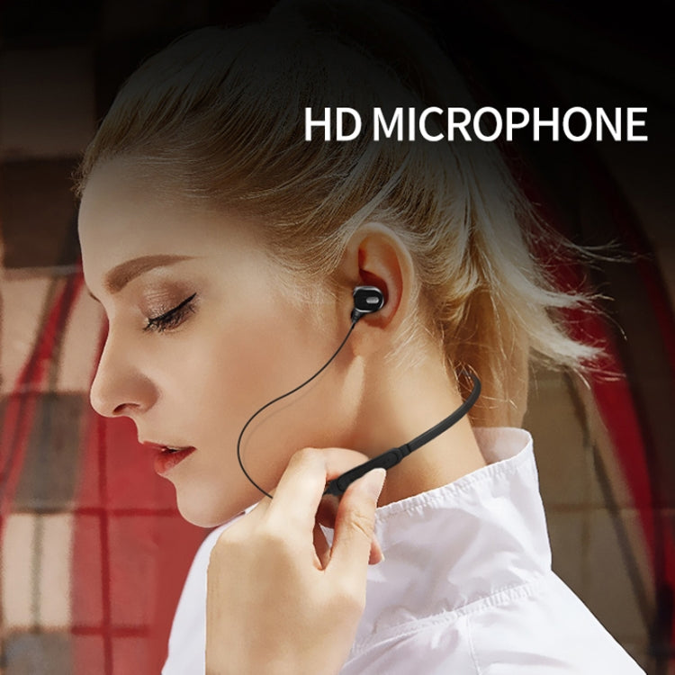 DM-22 Magnetic Bluetooth Earphone DM-22 Neckband Sport headset with Mic Wireless Handsfree Earphoness(Blue)