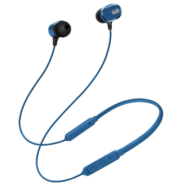 DM-22 Magnetic Bluetooth Earphone DM-22 Neckband Sport headset with Mic Wireless Handsfree Earphoness(Blue)