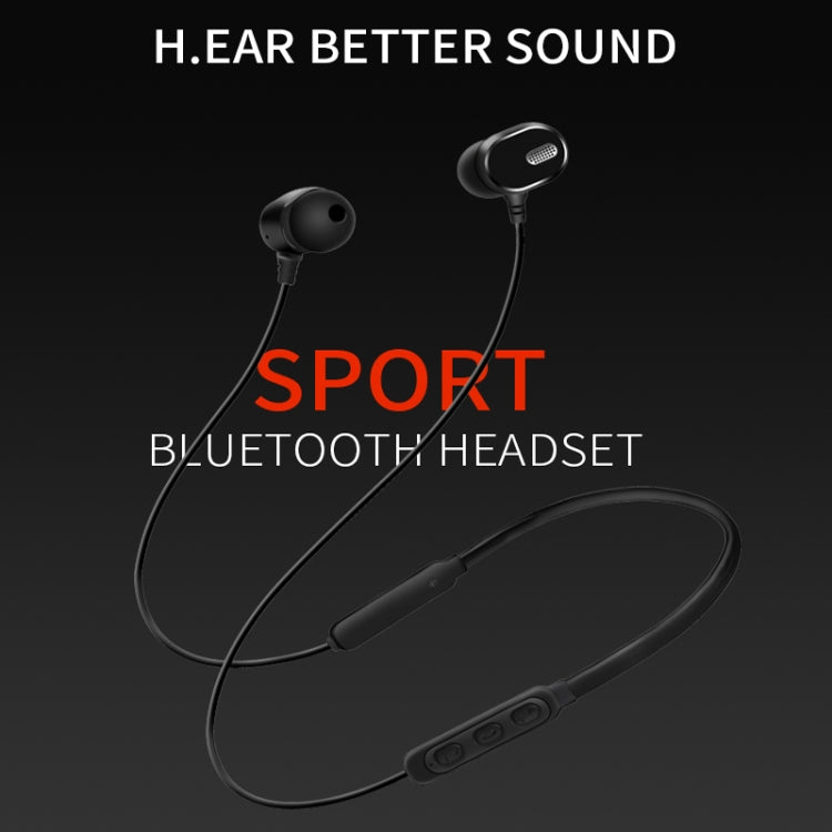 DM-22 Magnetic Bluetooth Earphone DM-22 Neckband Sport headset with Mic Wireless Handsfree Earphoness(White)