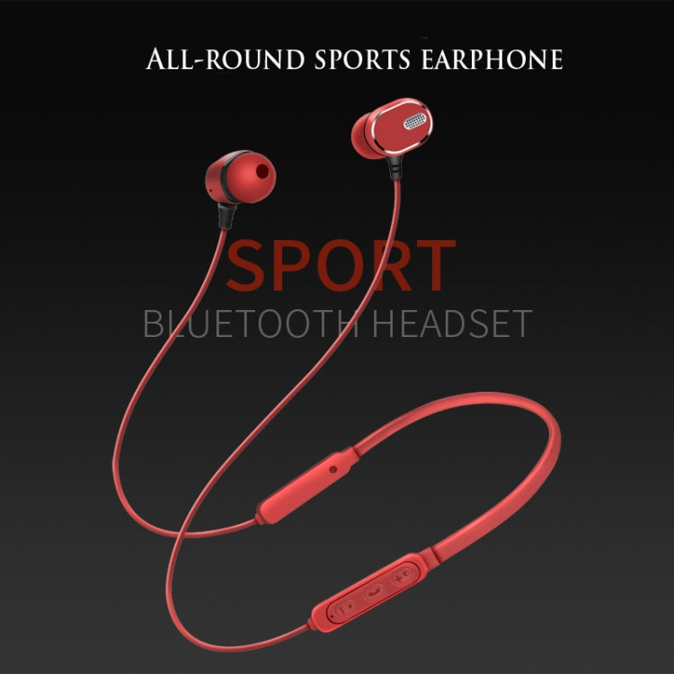 DM-22 Magnetic Bluetooth Earphone DM-22 Neckband Sport headset with Mic Wireless Handsfree Earphoness(White)
