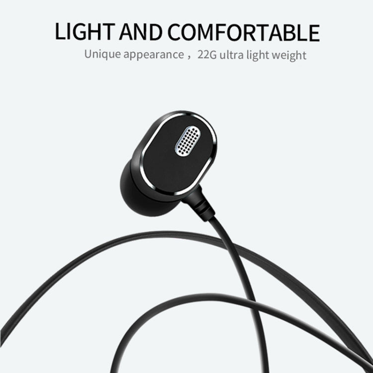 DM-22 Magnetic Bluetooth Earphone DM-22 Neckband Sport headset with Mic Wireless Handsfree Earphoness(White)