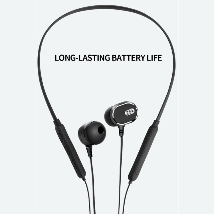 DM-22 Magnetic Bluetooth Earphone DM-22 Neckband Sport headset with Mic Wireless Handsfree Earphoness(White)