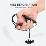 DM-22 Magnetic Bluetooth Earphone DM-22 Neckband Sport headset with Mic Wireless Handsfree Earphoness(White)