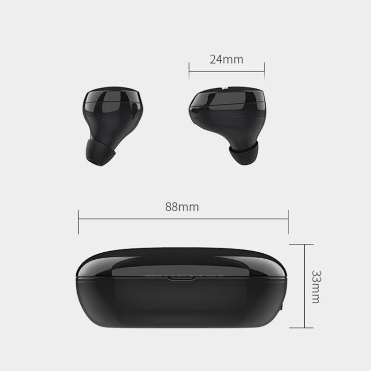 OneDer W12 Wireless Earphone with Water-resistant IPX5 HD Stereo Sound TWS Bluetooth Earphone(Black)