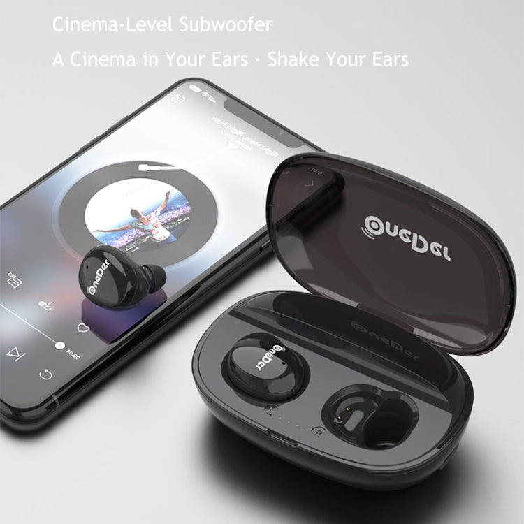 OneDer W12 Wireless Earphone with Water-resistant IPX5 HD Stereo Sound TWS Bluetooth Earphone(Black)