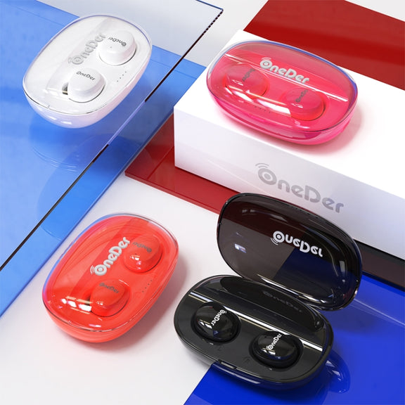 OneDer W12 Wireless Earphone with Water-resistant IPX5 HD Stereo Sound TWS Bluetooth Earphone(Black)