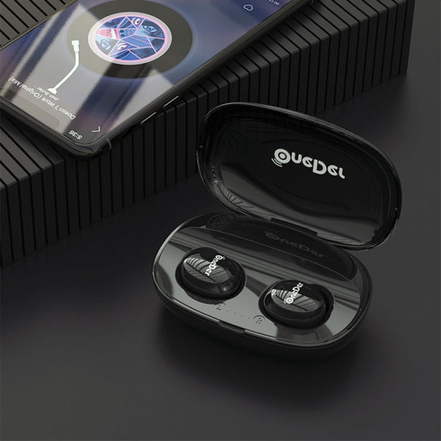 OneDer W12 Wireless Earphone with Water-resistant IPX5 HD Stereo Sound TWS Bluetooth Earphone(Black)