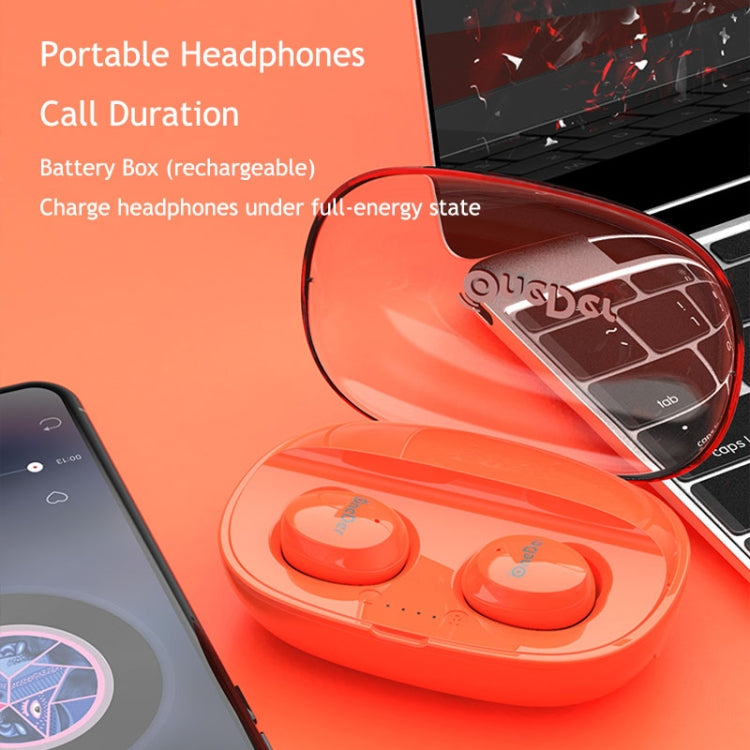 OneDer W12 Wireless Earphone with Water-resistant IPX5 HD Stereo Sound TWS Bluetooth Earphone(Red)