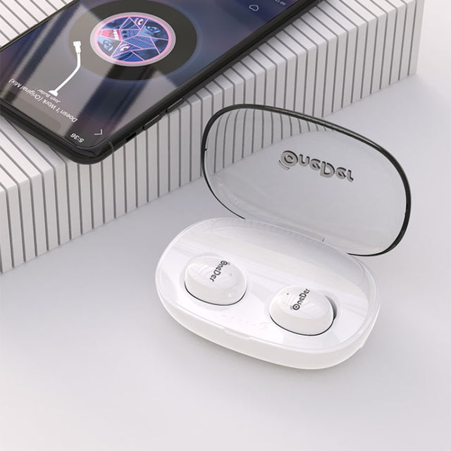 OneDer W12 Wireless Earphone with Water-resistant IPX5 HD Stereo Sound TWS Bluetooth Earphone(White)