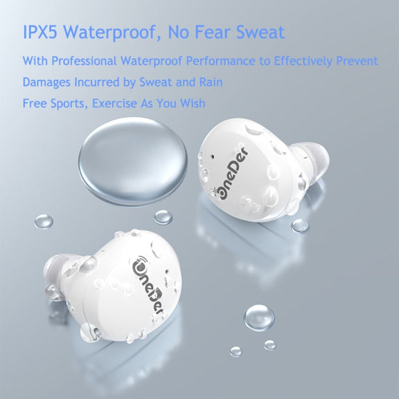 OneDer W12 Wireless Earphone with Water-resistant IPX5 HD Stereo Sound TWS Bluetooth Earphone(Orange)
