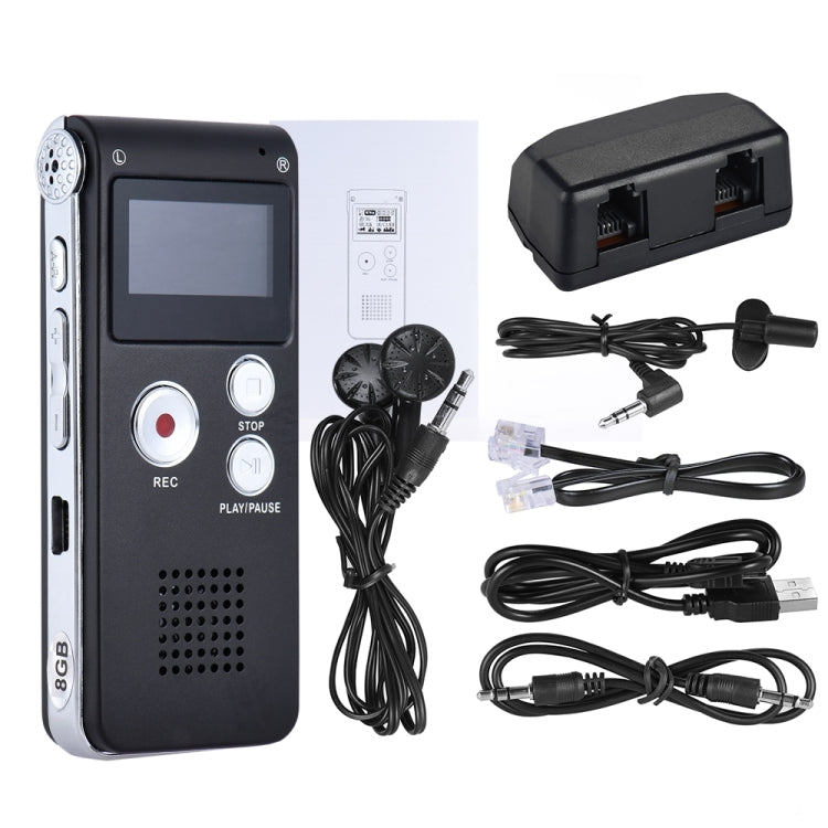 SK-012 8GB Voice Recorder USB Professional Dictaphone  Digital Audio With WAV MP3 Player VAR   Function Record(Grey)