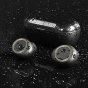 TWS-A1 TWS Bluetooth 5.0 Mini Invisible Sports Music Earphone with Charging Box & Microphone (Black)
