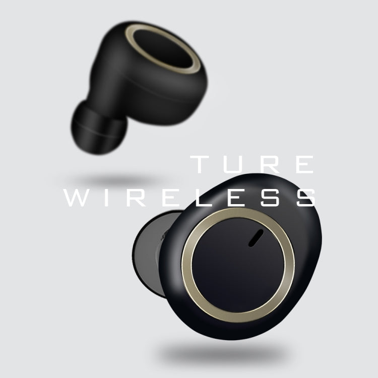 TWS-A1 TWS Bluetooth 5.0 Mini Invisible Sports Music Earphone with Charging Box & Microphone (Black)