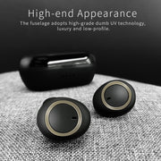 TWS-A1 TWS Bluetooth 5.0 Mini Invisible Sports Music Earphone with Charging Box & Microphone (White)