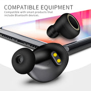 TWS-A1 TWS Bluetooth 5.0 Mini Invisible Sports Music Earphone with Charging Box & Microphone (White)