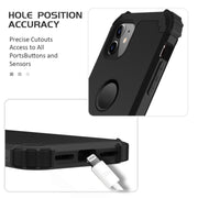 For iPhone 11 PC+ Silicone Three-piece Anti-drop Mobile Phone Protective Back Cover(Black)