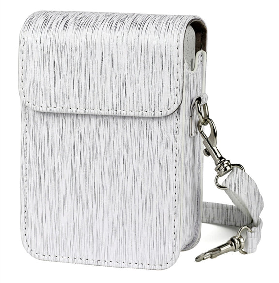 Richwell Brushed Camera Case PU Leather Case for Fujifilm Instax Mini Liplay Instant Camera(White)