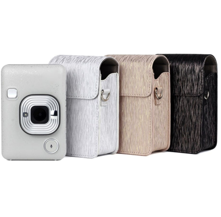 Richwell Brushed Camera Case PU Leather Case for Fujifilm Instax Mini Liplay Instant Camera(White)
