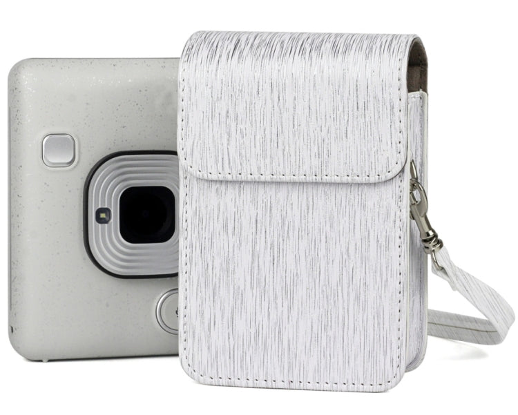 Richwell Brushed Camera Case PU Leather Case for Fujifilm Instax Mini Liplay Instant Camera(Gold)