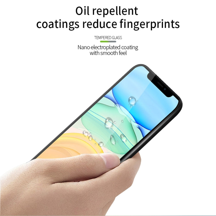 For iPhone 11 MOFI 9H 3D Explosion-proof Curved Screen Tempered Glass Film(Black)
