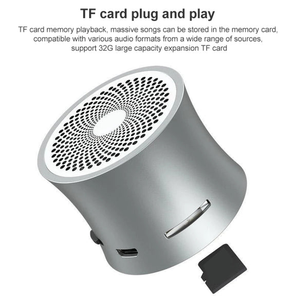 EWA A104 Bluetooth Speaker MP3 Player Portable Speaker Metallic USB Input MP3 Player Stereo Multimedia Speaker(Silver)