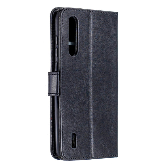 For Xiaomi Mi 9 Lite / CC9 Crazy Horse Texture Horizontal Flip Leather Case with Holder & Card Slots & Wallet & Photo Frame(Black)