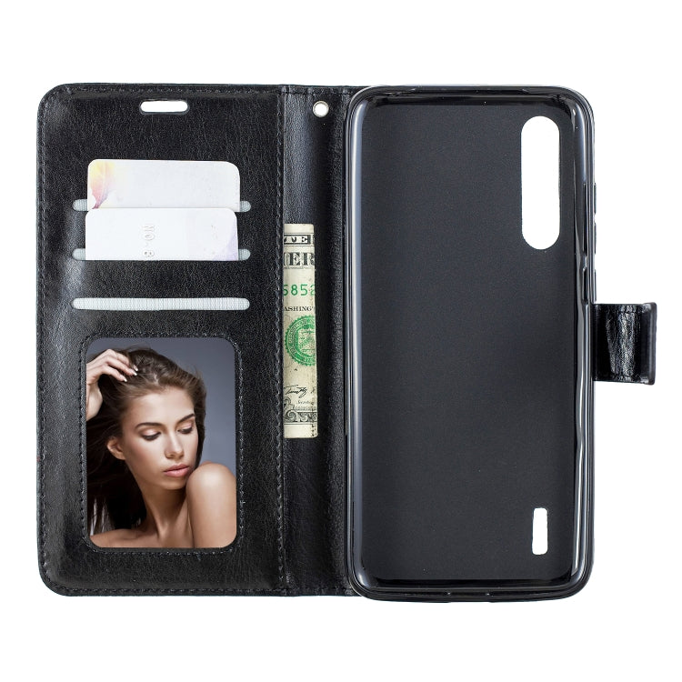 For Xiaomi Mi 9 Lite / CC9 Crazy Horse Texture Horizontal Flip Leather Case with Holder & Card Slots & Wallet & Photo Frame(Black)