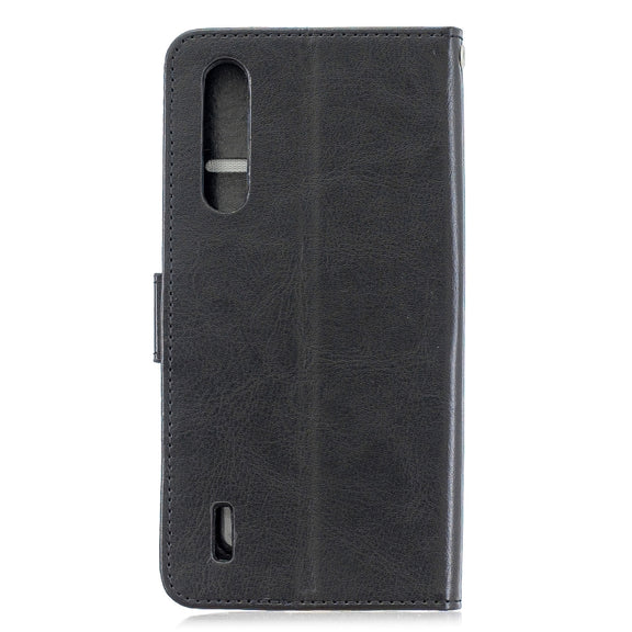For Xiaomi Mi 9 Lite / CC9 Crazy Horse Texture Horizontal Flip Leather Case with Holder & Card Slots & Wallet & Photo Frame(Black)