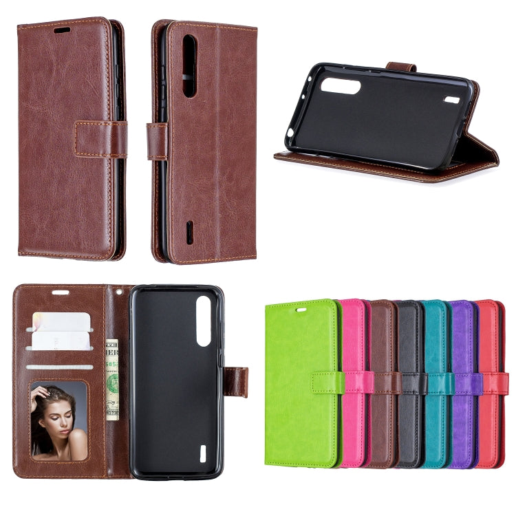 For Xiaomi Mi 9 Lite / CC9 Crazy Horse Texture Horizontal Flip Leather Case with Holder & Card Slots & Wallet & Photo Frame(Black)