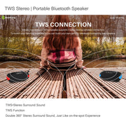New Rixing NR907 Portable Stereo Surround Soundbar Bluetooth Speaker with Microphone, Support TF Card FM(Red)