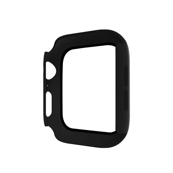 ENKAY Hat-prince Full Coverage PC Case + Tempered Glass Protector for Apple Watch Series 5 / 4 44mm(Black)