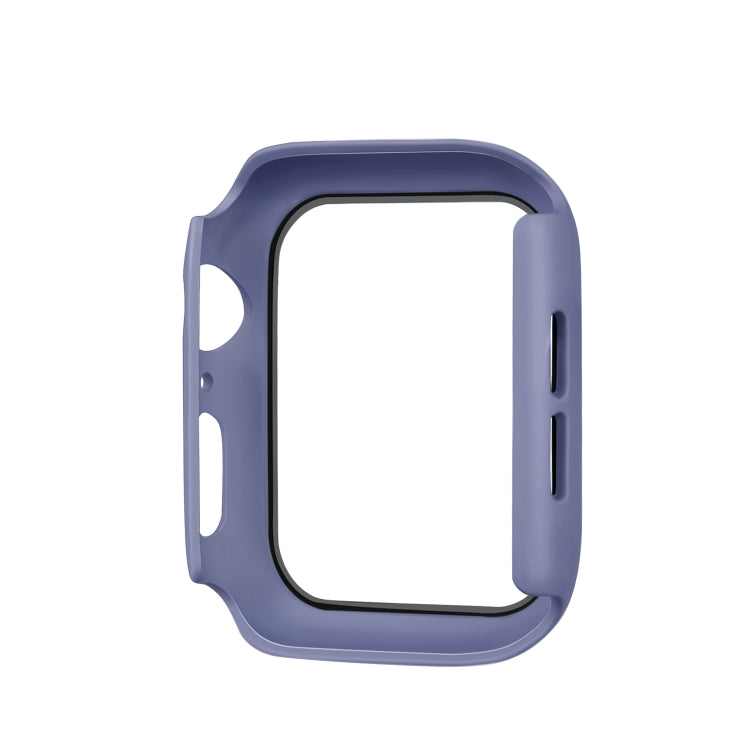 ENKAY Hat-prince Full Coverage PC Case + Tempered Glass Protector for Apple Watch Series 5 / 4 44mm(Blue)