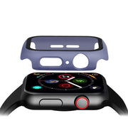 ENKAY Hat-prince Full Coverage PC Case + Tempered Glass Protector for Apple Watch Series 5 / 4 44mm(Blue)