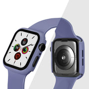 ENKAY Hat-prince Full Coverage PC Case + Tempered Glass Protector for Apple Watch Series 5 / 4 44mm(Blue)
