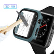 ENKAY Hat-prince Full Coverage PC Case + Tempered Glass Protector for Apple Watch Series 5 / 4 44mm(Green) - Watch Cases by ENKAY | Online Shopping South Africa | PMC TechLife | Buy Now Pay Later Mobicred